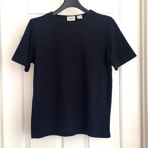 Classic Elements Top Small Black Tee Short Sleeves
